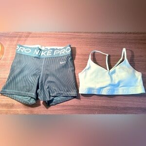 Nike pro tights and sports bra
